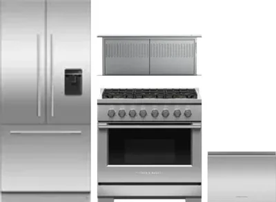 4 Piece Package Includes Refrigerator, Range, Hood And Dishwasher